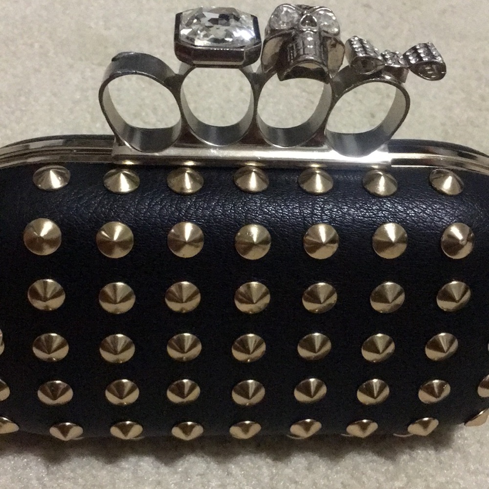 Black clutch bag